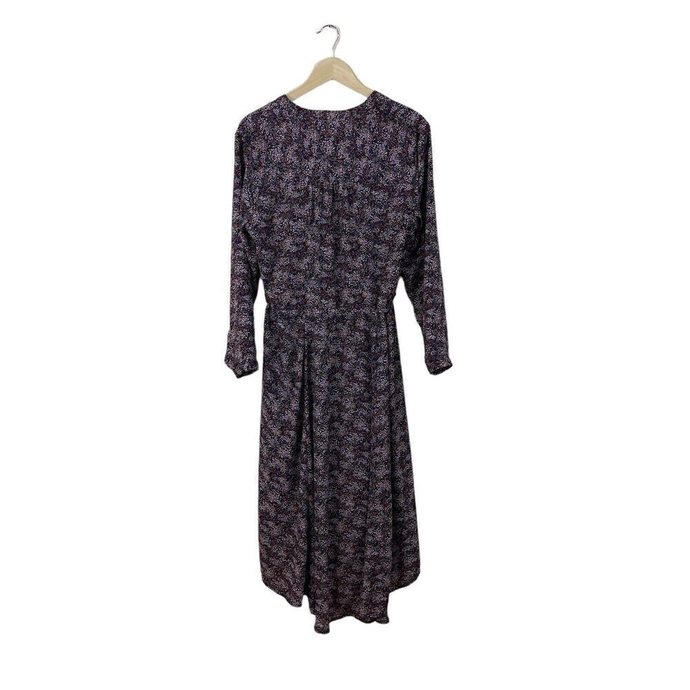 GAP Large Tall LT Midi Dress Navy Floral Lined Prairie Cottagecore Flowy Womens
